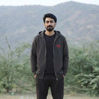 Embroidered Logo Zip-Up Hoodie view 2
