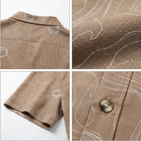 Desert Contour Print Casual Shirt