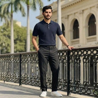 Textured Knit Short-Sleeve Polo Shirt view 2