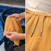 Men's Casual Mustard Yellow Relaxed-Fit Trouser view 4
