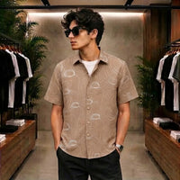 Desert Contour Print Casual Shirt
