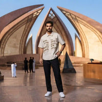 Men's Premium Cream Graphic Print Short-Sleeve Polo Shir view 2