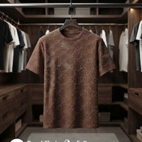 Men's Premium Embossed Geometric Jacquard T-Shirt view 9