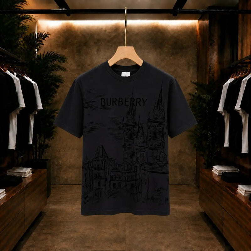 Burberry Graphic Sketch Print Crew-Neck T-Shirt