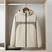 Modern Color-Block Zip-Up Hooded Jacket view 2