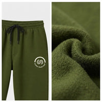 Classic Olive Fleece Joggers Trouser view 6