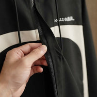 Modern Color-Block Zip-Up Hooded Jacket view 5