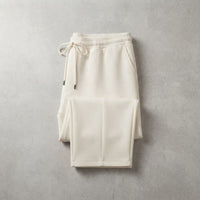 Men’s White Relaxed-Fit Drawstring Trousers view 4