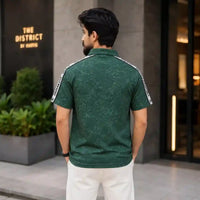 Dolce & Gabbana Side-Tape Half-Zip Polo view 3