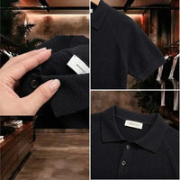 Textured Knit Short-Sleeve Polo Shirt view 4