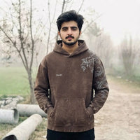 POLIZEI Vintage Shadow Dragon Embroidered Heavyweight Hoodie view 2