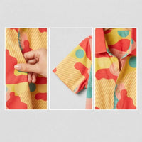 Men's Colorful Geometric & Shape Pattern Button-Down Summer Shirt view 4