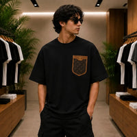 Men's Black Luxe Patch Pocket T-Shirt