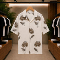 Men's Floral Print Short-Sleeve Resort Shirt