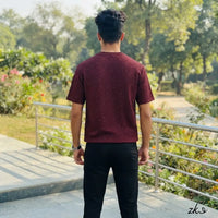 Men's Premium Embossed Geometric Jacquard T-Shirt view 3