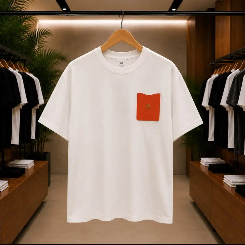 Men's Minimalist Contrast-Pocket T-Shirt
