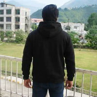 ASCEND Tribal Flame Graphic Heavyweight Black Hoodie view 3