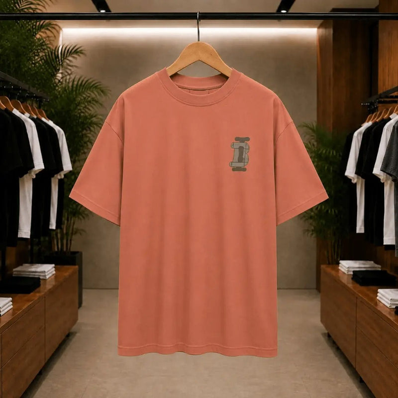 Urban Coral Oversized Graphic T-Shirt