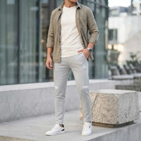 Light Grey Stretchable Jogger Trouser view 4
