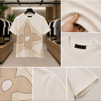 Men's Premium Cream Floral Graphic Print T-Shirt