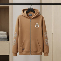Gothic Dagger Print Full-Zip Fleece Hoodie view 2
