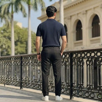 Textured Knit Short-Sleeve Polo Shirt view 3