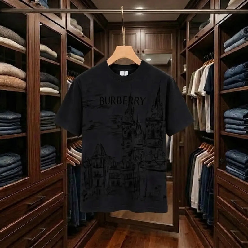 Burberry Graphic Sketch Print Crew-Neck T-Shirt