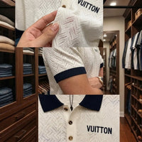 Premium Textured Contrast Collar Polo Shirt view 4