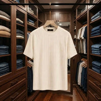 Ivory Cable Knit T-Shirt view 1