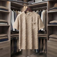 Men's Premium Embossed Geometric Jacquard T-Shirt view 6