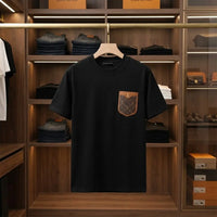 Men's Black Luxe Patch Pocket T-Shirt view 1