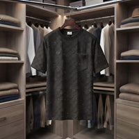 Men's Premium Embossed Geometric Jacquard T-Shirt view 7