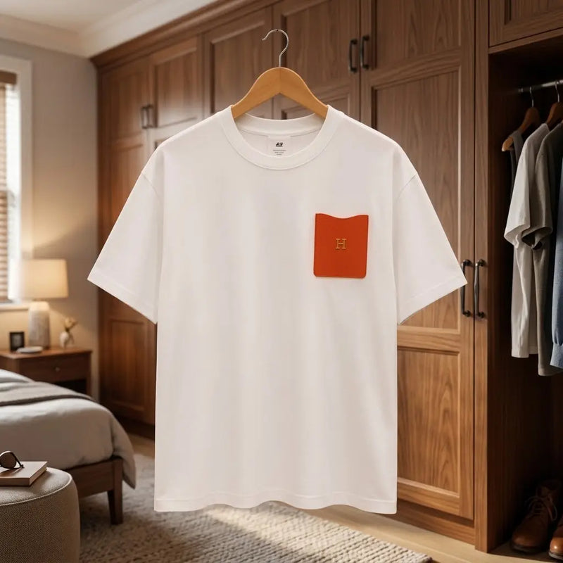 Men's Minimalist Contrast-Pocket T-Shirt