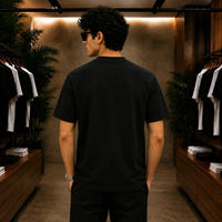 Barbed Skull Graphic Black Oversized T-Shirt