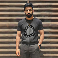 Men's Premium Black Chain Graphic T-Shirt view 2
