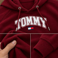 Men’s Burgundy Classic Graphic Pullover Hoodie view 4