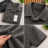 Massimo Dutti Textured Knit Resort Shirt