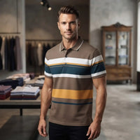 Urban Multi-Color Striped Polo Shirt