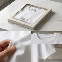 Celine Box Logo Printed Cotton T-Shirt