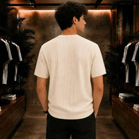 Ivory Cable Knit T-Shirt