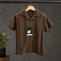 Tendency Textured Knit Polo T-Shirt