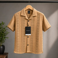 Tendency Textured Knit Polo T-Shirt