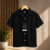Tendency Textured Knit Polo T-Shirt