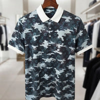 Louis Vuitton Monogram Camouflage Print Short-Sleeved Polo Shirt