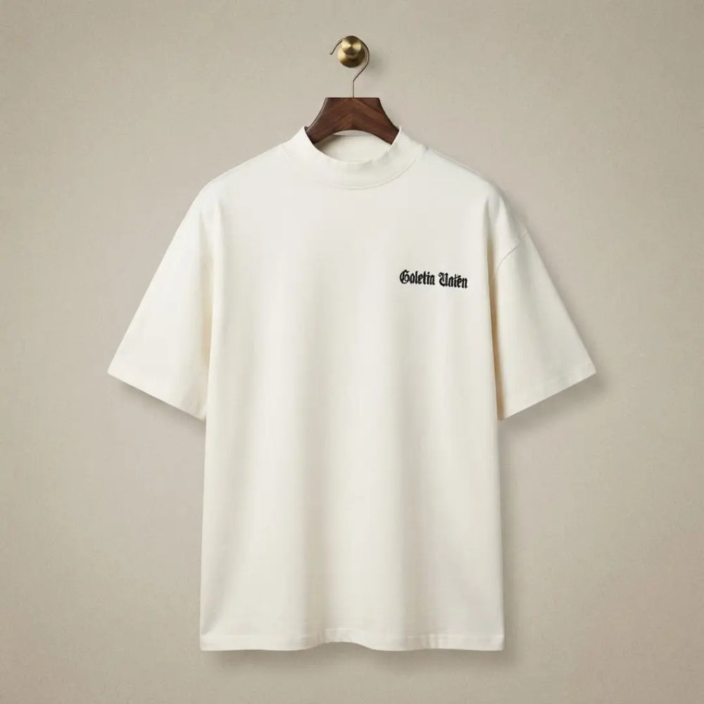 Coletia Unión Mock-Neck / High-Neck Oversized Streetwear T-Shirt