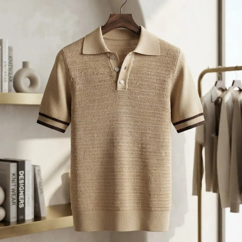 Capello Polo – Textured Knit Polo Shirt