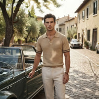 Capello Polo – Textured Knit Polo Shirt
