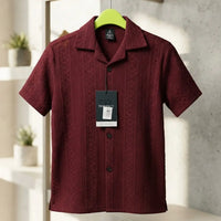 Tendency Textured Knit Polo T-Shirt