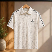 Dolce & Gabbana Side-Tape Half-Zip Polo