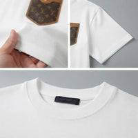 Men's White Luxe Patch Pocket T-Shirt view 4